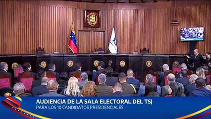 Comparecencia de excandidatos presidenciales ante la Sala Electoral del TSJ
