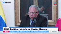 La autoridad electoral de Venezuela ratifica la victoria de Nicolás Maduro