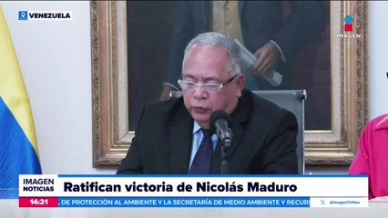 La autoridad electoral de Venezuela ratifica la victoria de Nicolás Maduro