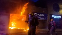 Sunderland police station set on fire as riots grip the city