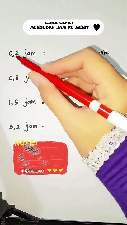 Mengubah Jam ke Menit