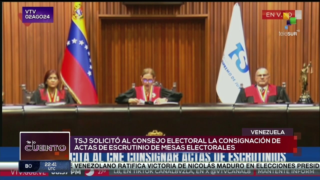 TSJ solicita consignar actas de escrutinios