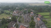 Le Brabant wallon vu du ciel : Le village de Glimes et son Tumulus