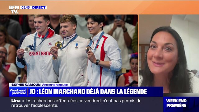 On est en état de choc après la quatrième médaille d'or décrochée par Léon Marchand, confie Sophie Kamoun (ancienne nageuse olympique)
