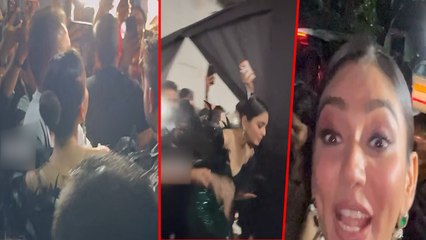 BB OTT 3 Winner Sana Makbul भीड़ के बीच फंसी, Fans का प्यार देख ऐसे चीखने लगीं,Video Viral