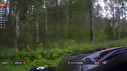 WRC Finland 2024 SS12 Evans Spin Big Problem