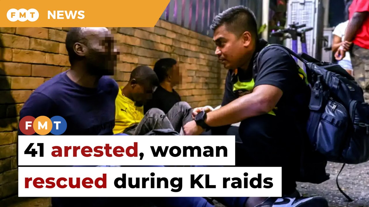 Cops rescue Nigerian woman, arrest 41 foreigners during raids in KL