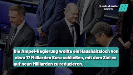 Ampel-Regierung Im Kampf gegen ein Haushaltsloch