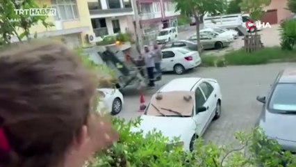 Minik İnci, temizlik işçilerini her gün sabırsızlıkla bekliyor