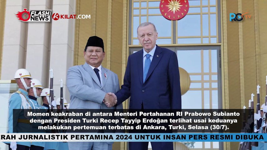 Usai Bertemu, Erdogan Antar Langsung Prabowo Hingga ke Mobil