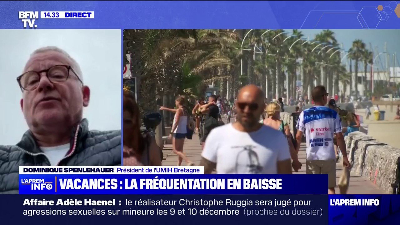 Tourisme: Dominique Spenlehauer, président de l'UMIH Bretagne, note une baisse de fréquentation d'environ "25 à 30% par endroits"