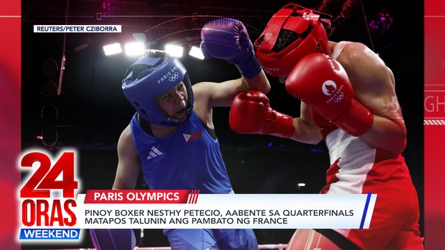 Pinoy boxer Nesthy Petecio, aabante sa quarterfinals matapos talunin ang pambato ng France | 24 Oras Weekend