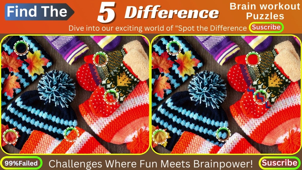 Brain workout Puzzles Find 5 Differences