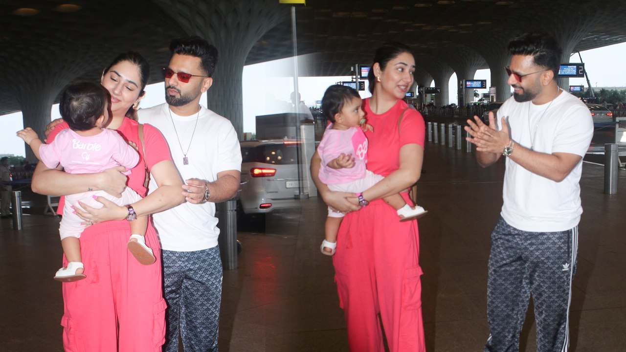 Rahul Vaidya & Disha Parmar Get Spotted At The Mumbai Airport With Their SWEETEST DAUGHTER!