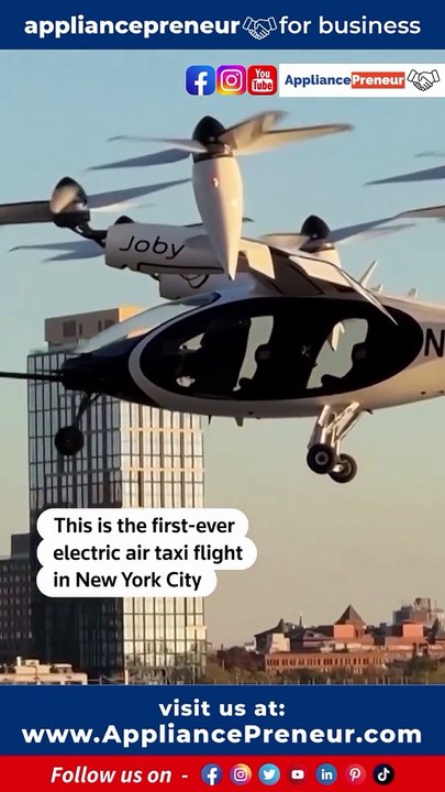 First-Ever Electric Air Taxi Flight in NewYorkElectric aircraft maker Joby Aviation achieved a milestone with its exhibition flight at the Downtown Manhattan Heliport in New York City, marking the city’s first-ever