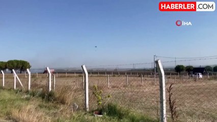 Çatalca'da çıkan anız yangını prefabrik eve sıçradı