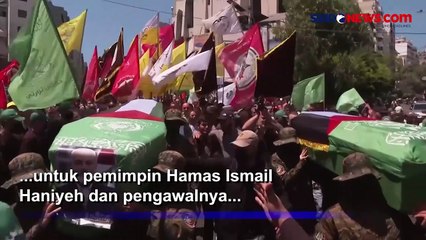 Warga Palestina Mengadakan Pemakaman Simbolis untuk Pemimpin Hamas di Beirut