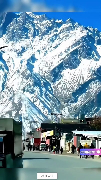 Beautiful Skardu City Mountain View #beautiful #skardu #skarducity #gilgit #viralvideo #trending