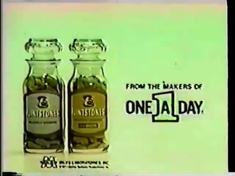 1960s Flintstones vitamins animated TV commercial - Fred Flintstone