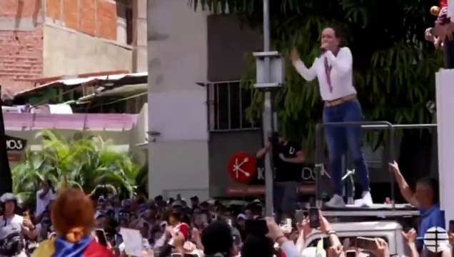 Corina Machado encabeza una nueva marcha contra Nicolás Maduro: “Vamos a defender la voluntad del pueblo”