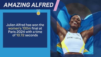 Julien Alfred Secures Historic Women's 100m Gold for St. Lucia at Paris 2024 🥇