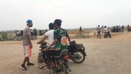 Tape ball cricket on road latifabad
