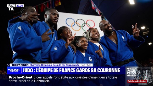 J'attends qu'on me pince : la réaction de Teddy Riner après la victoire de l'équipe de France de judo mixte