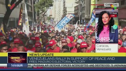 People of Venezuela march in support of Nicolas Maduro's electoral victory