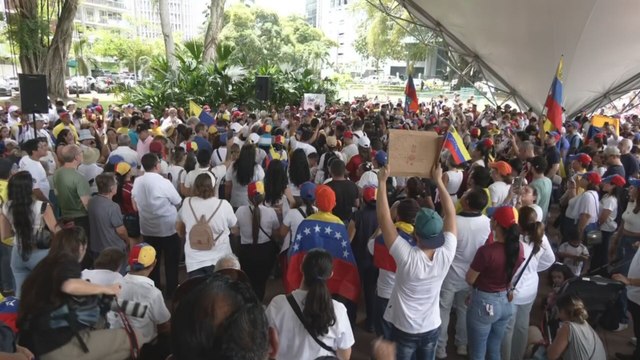 Venezolanos en Panamá se concentran pidiendo el reconocimiento del triunfo de Edmundo González Urrutia