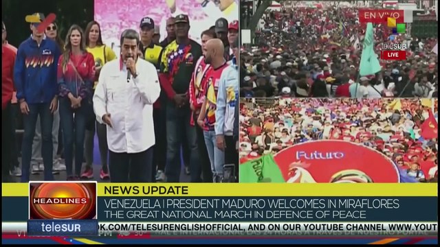 President Nicolas Maduro addresses the Venezuelan people from Miraflores