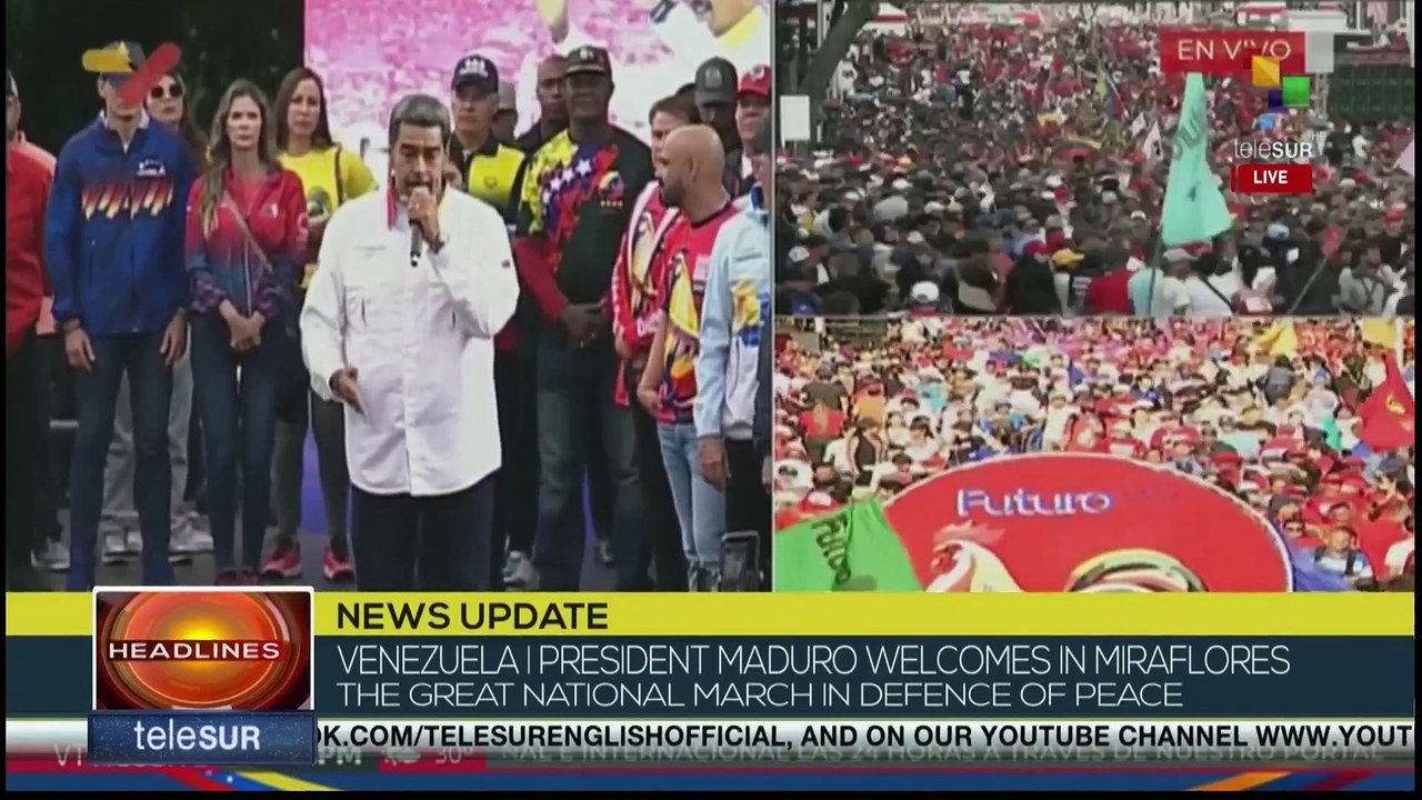 President Nicolas Maduro addresses the Venezuelan people from Miraflores