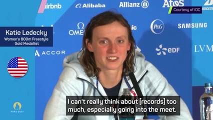 Tải video: 'It's an honour to be up there with so many people I've looked up to' - Ledecky