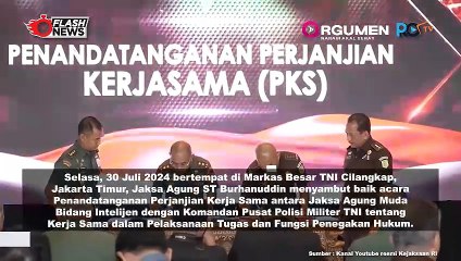 Jaksa Agung Muda Intelijen dan Puspom TNI Jalin Kerja Sama Tingkatkan Penegakan Hukum
