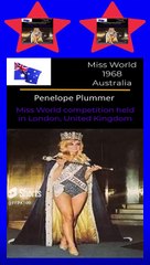 I Miss World 1968I Penelope Plummer I Australia I #youtubeshorts
