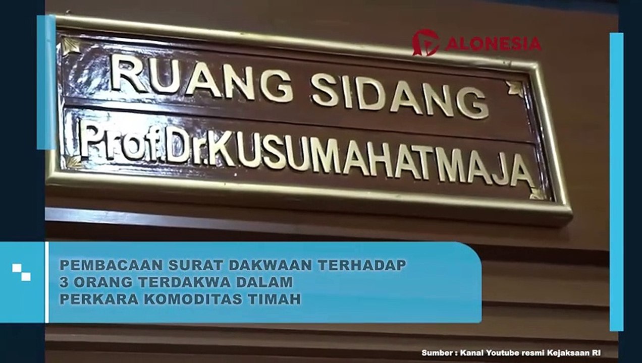 Pembacaan Surat Dakwaan Terhadap 3 Orang Terdakwa dalam 3 Perkara Komoditas Timah