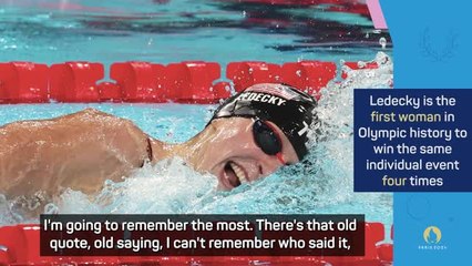 Emotions will linger longer than numbers for record breaker Ledecky
