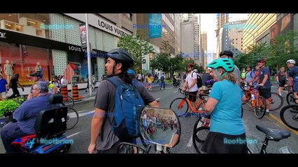 Memorial for a fallen cyclist killed by a dump truck driver - Wednesday July 31 2024 - Bloor and Avenue Road