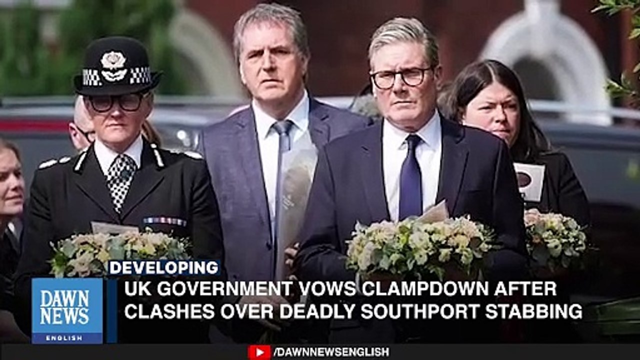 UK Govt Vows Clampdown After Clashes Over Deadly Southport Stabbing _ Dawn News English