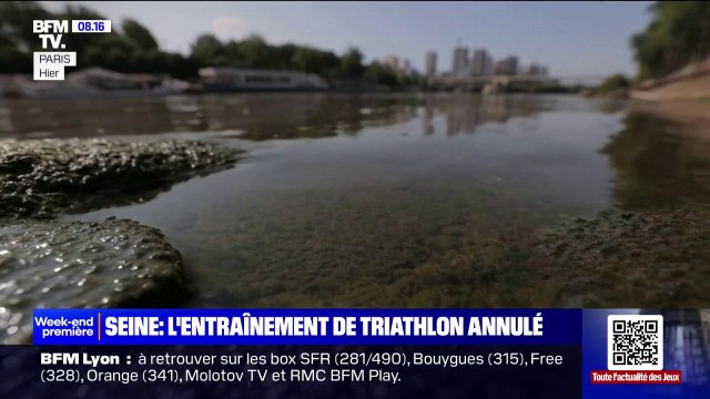 JO 2024: l'entraînement de natation prévu ce dimanche matin dans la Seine pour l'épreuve de triathlon annulé