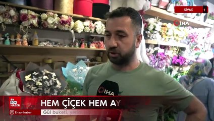 Gül buketi yerine led ışıklı buket