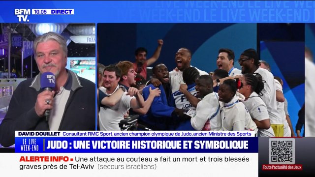 Obtenir dix médailles dont deux d'or à des Jeux olympiques, ça n'était jamais arrivé : David Douillet réagit aux victoires de Teddy Riner