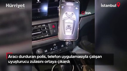 Aracı durduran polis, telefon uygulamasıyla çalışan uyuşturucu zulasını ortaya çıkardı