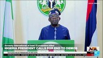 Nigeria's president calls for end of protests against economic hardship, a 