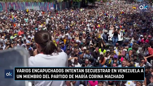 Varios encapuchados intentan secuestrar en Venezuela a un miembro del partido de María Corina Machado