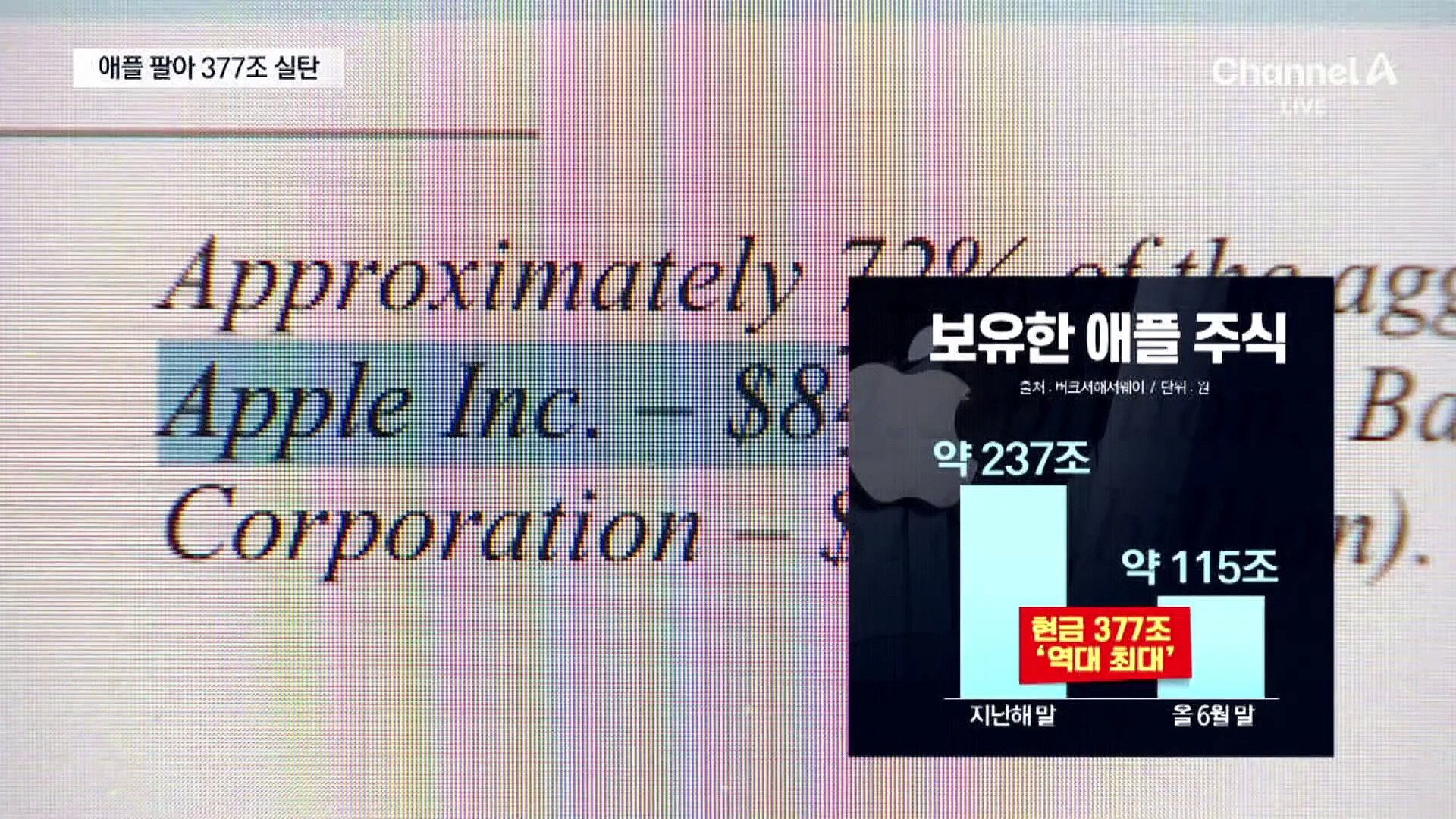 워런 버핏, 애플 지분 절반 매각…‘침체 대비’ 분석