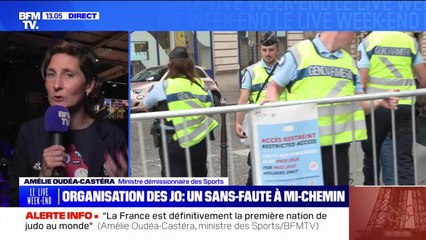 JO 2024: "On a une organisation qui est aussi irréprochable que possible", se félicite Amélie Oudéa-Castéra