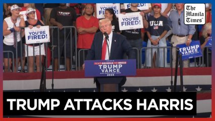 Donald Trump attacks Kamala Harris as 'low IQ individual' during Atlanta rally