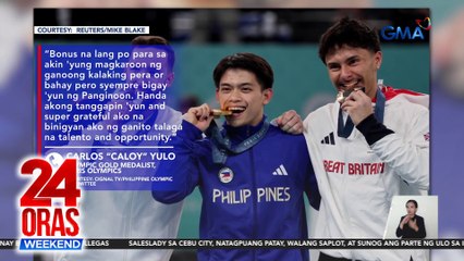 P10-M, Gold Medal of Valor, house and lot, condo unit at iba pa, matatanggap ni Carlos Yulo matapos maka-ginto sa Olympics | 24 Oras Weekend