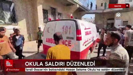 İsrail Gazze'nin batısındaki Hasan Selame Okulu'na saldırı düzenledi