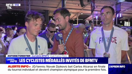 "C'était un accomplissement": la réaction de Valentin Madouas et Christophe Laporte, cyclistes français médaillés d'argent et de bronze en course en ligne